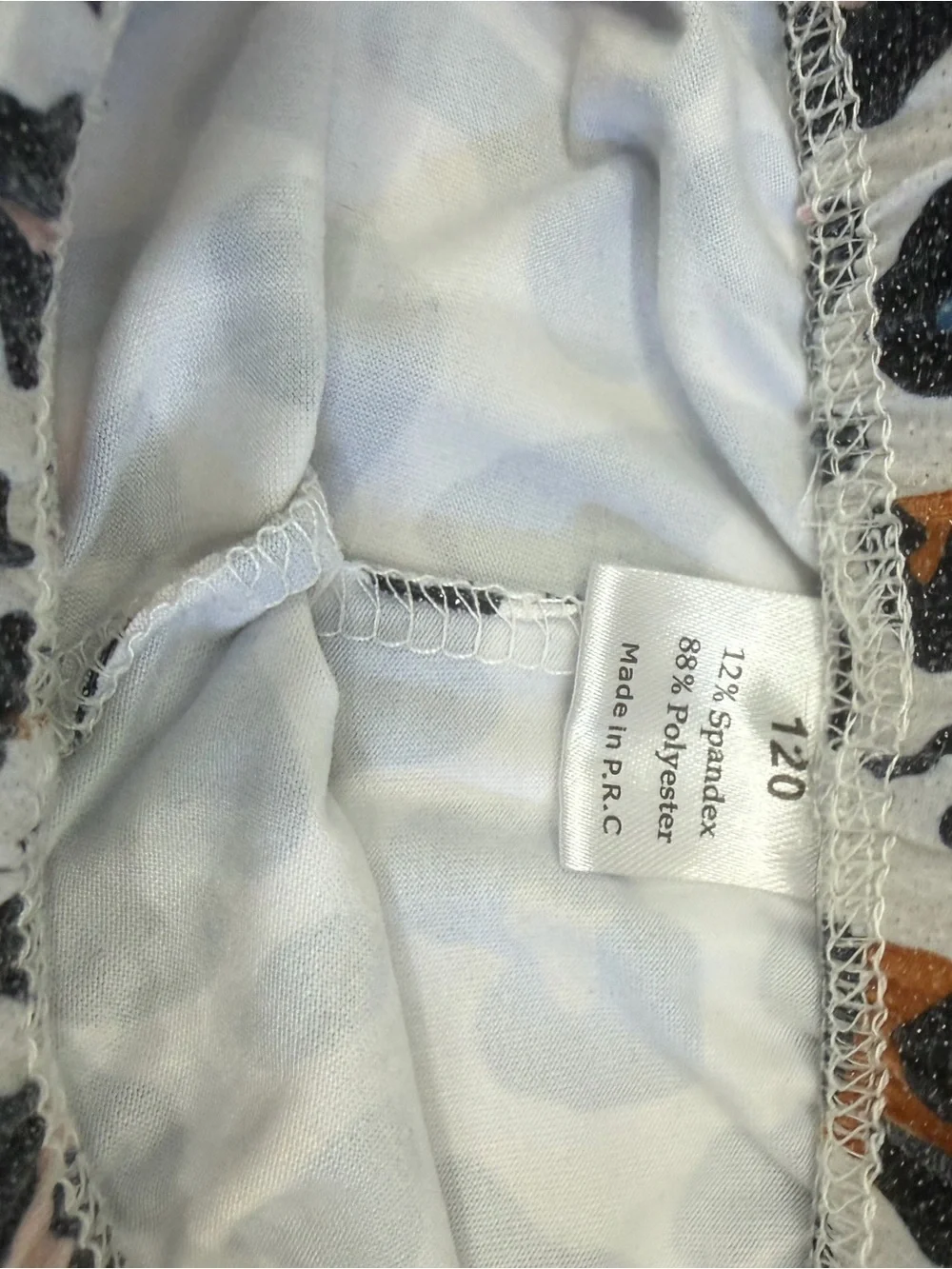 Cat & Jack Cream Knit Top with Multicolor Leopard and Black Shorts Size 4-5